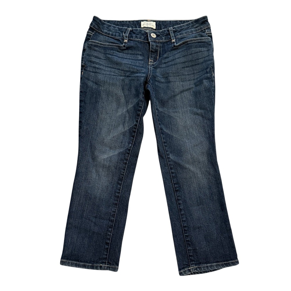 Aeropostale Cropped Capri Jeans‎ Women's Juniors 5/6 Medium Blue Faded Denim